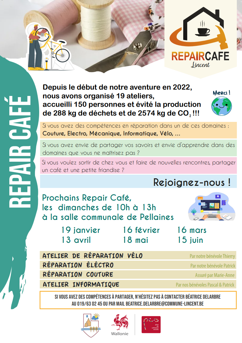 prochaine date du repair café